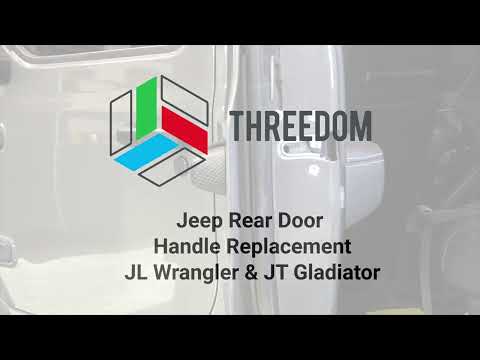 Removal and replacement of rear door handles, Wrangler & Gladiator