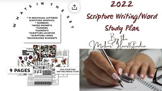 2022 Scripture Writing/Word Study Plan, by TheMakerHeartStudio