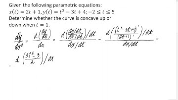 Determining the Concavity of a Parametric Curve