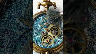 RUST REMOVAL ASMR: Restoring A Forgotten Galaxy Pocket Watch! 🌌⏱️​#asmr #rustremoval #satisfying