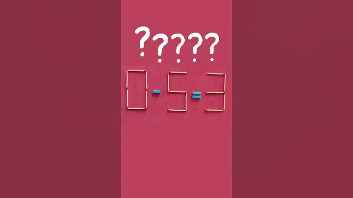 Turn the wrong equation into correct | Matchstick puzzle 0-5=3 #puzzels #riddles #matches