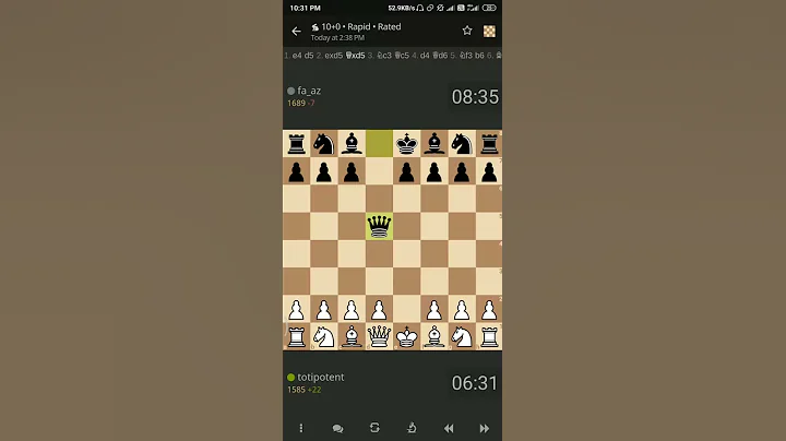 I crushed Scandinavian defense with 2 fork of king and rook.