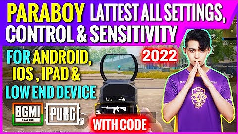 PARABOY New 2.0 Update Sensitivity Code & PARABOY Control Code BGMI/Pubg | PARABOY Sensitivity 2022