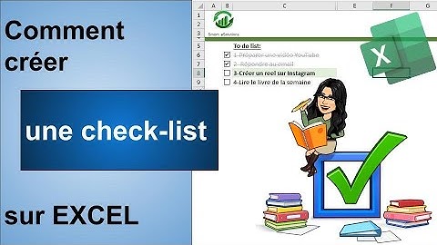 Comment créer une checklist sur excel