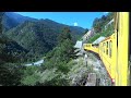 A bord du train jaune en vue voyageur de la gare dolette au pont gisclard