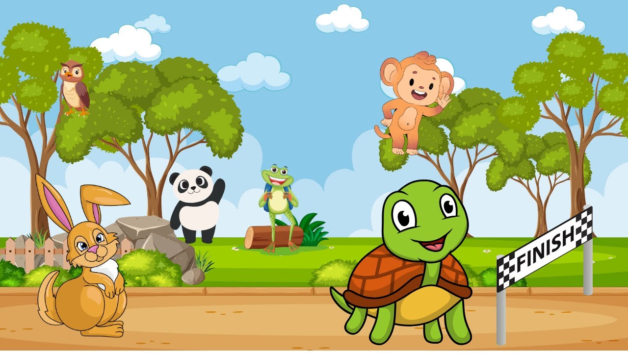 The Hare and Tortoise Story For Kids | Nursery Rhymes | Zoomaroo World