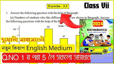 Class 7 Maths English Ex - 3.2 Q. 1,2,3,4,5 All Solutions Scert Assam // Data Handling //#H2E115