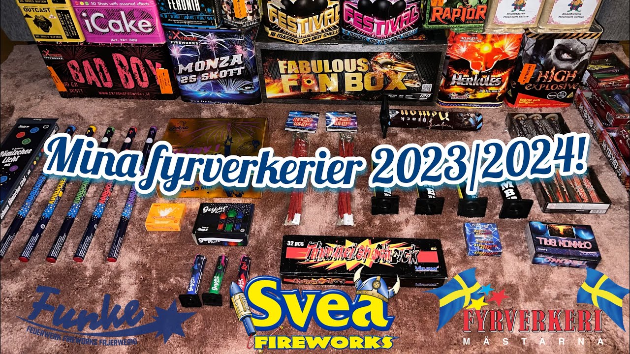Mina fyrverkerier 2023/2024! (Många Nyheter!)