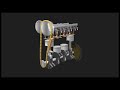 DOHC 16 Valve In 4 Cylinder Engine Animation