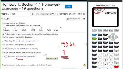 Dr  Swiersz Video Solving Section 4 1 Homework Exercises #15 & #16   20171215 Stats