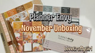 planner envy november unboxing