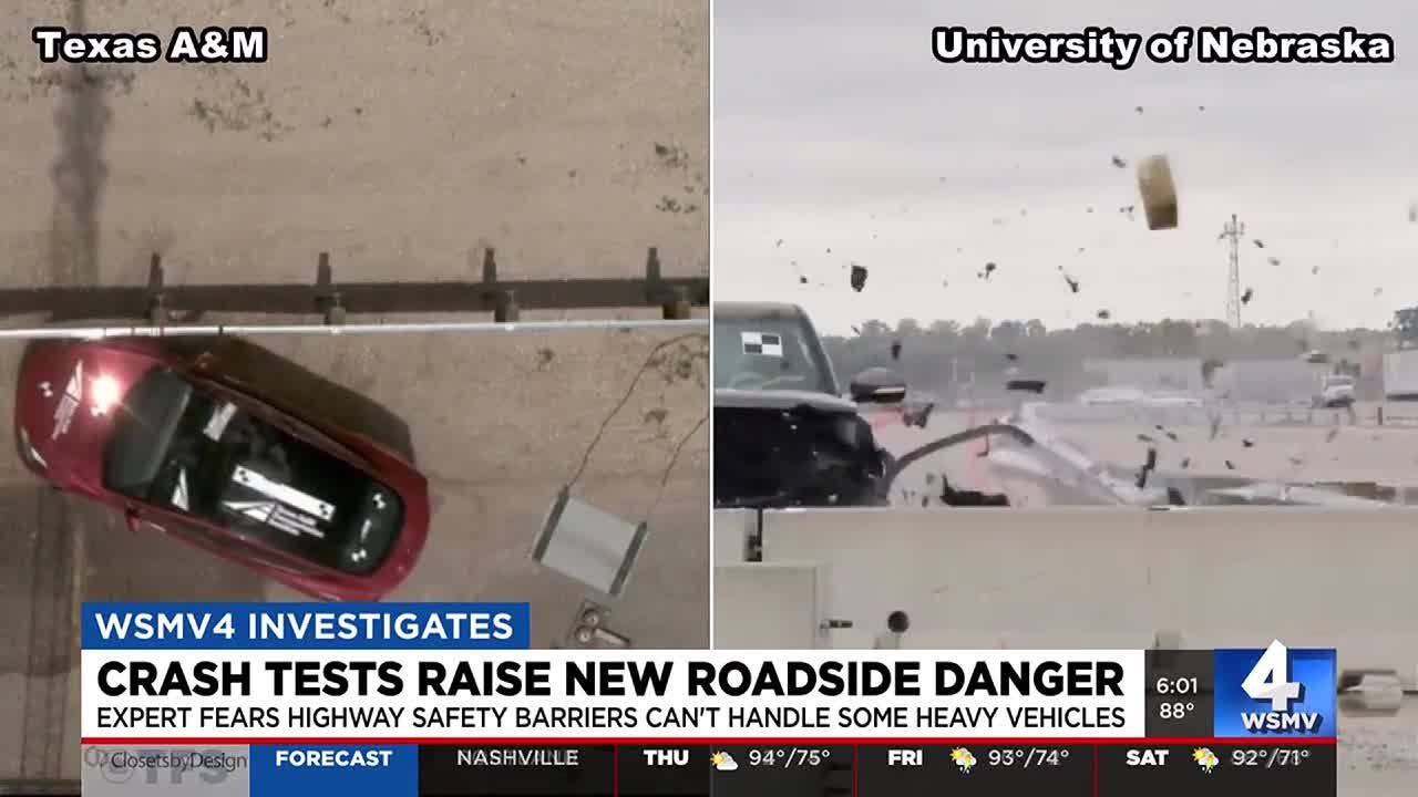 Crash tests raise new roadside danger