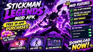 Stickman LegendsMod - free in-app purchases MOD MENU GOD MODE #stickmanlegendsmodapk #mod💯🤑💰 screenshot 2