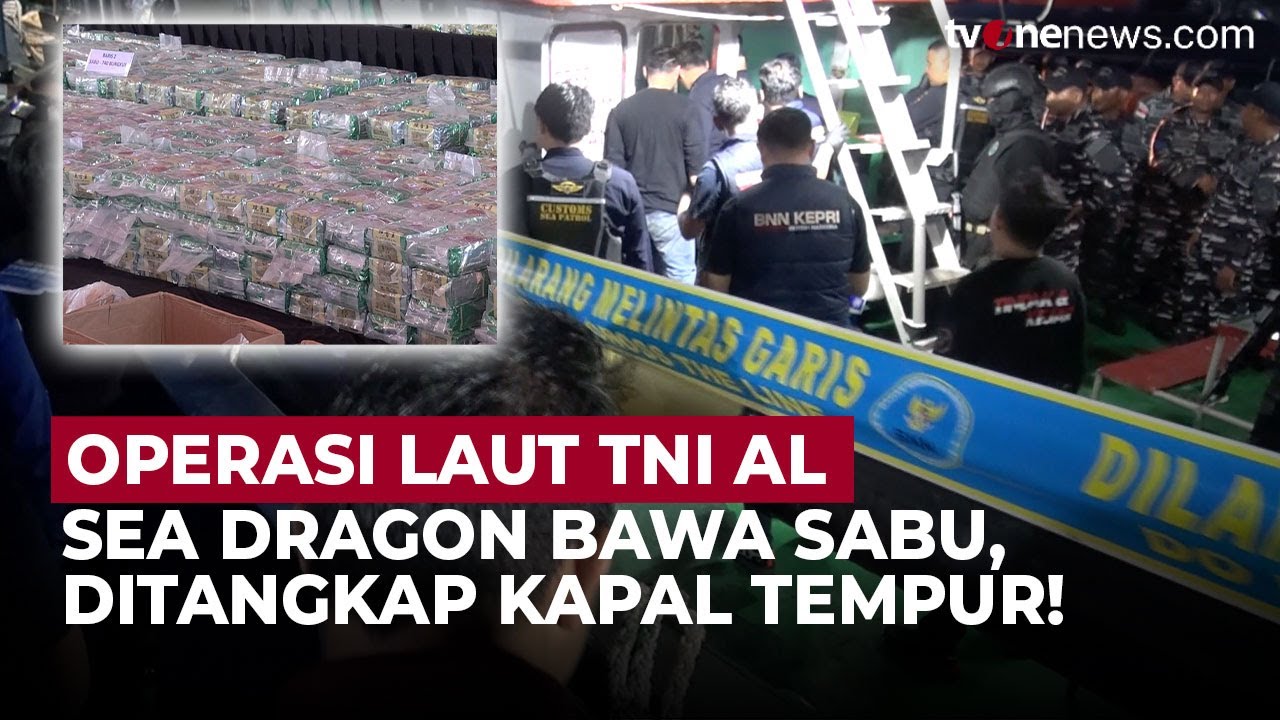 Penyergapan Kapal Narkoba 2 Ton, Kapal Tempur TNI AL & 2 Kapal BC Dikerahkan | OneNews Update
