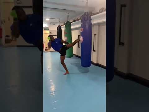 Leon Edwards UFC Kicking Heavy Bag and Padwork