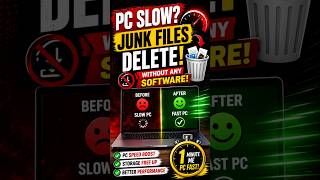Windows PC Fast Kaise Kare ? Junk Files Delete Karne Ka Easy Trick! #shorts #viralshorts #pctips