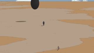 The Being and the Cape (looping animation)