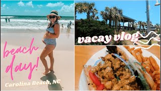 VACAY VLOG: Carolina Beach Day🌴☀️ + Sunday brunch, UNC Wilmington, Sushi & MORE!