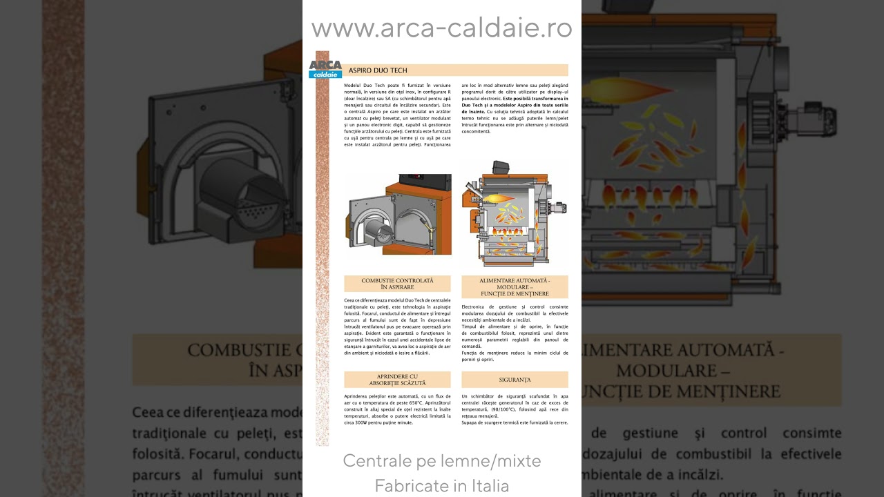 Centrale pe lemne si mixte Arca Aspiro