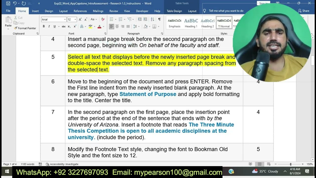 Exp22_Word_AppCapstone_IntroAssessment - Research.docx 1.3 | Exp22 Word AppCapstone Intro Assessment