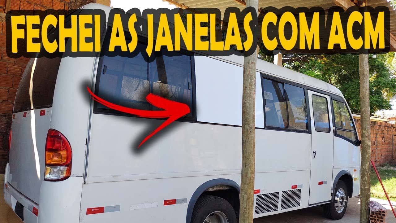 COMO FIZ O FECHAMENTO DAS JANELAS DO MOTORHOME COM ACM - MotorHome Artesanal #VÍDEO​​ 16