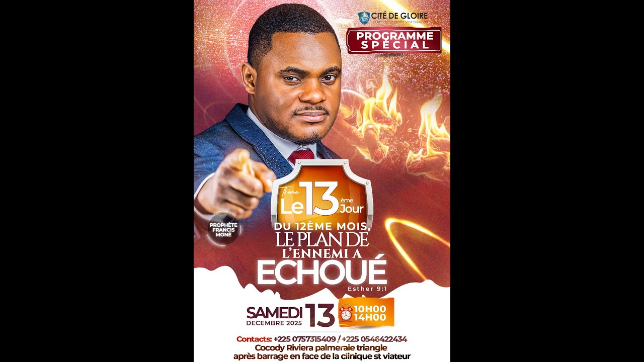 🔥Cité de Gloire Bienvenue à notre Culte Spécial avec Prophète Francis Moné