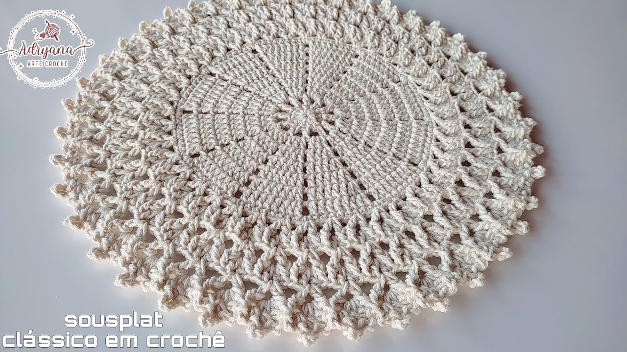 Sousplat clássico em crochê fácil #passoapasso
