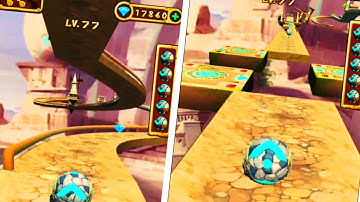 Going Balls  Temple Rolling Ball  New SpeedRun GamePlay  Level 77 VS 78