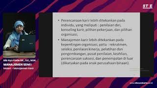 Manajemen SDM I #7 Manajemen Karir - Ida Ayu Kade