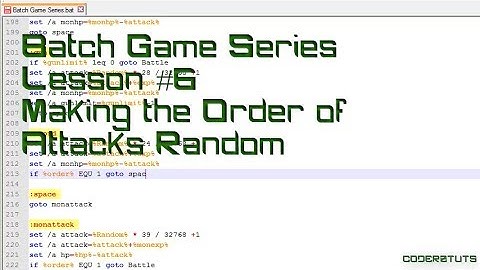 Batch Game Series: Lesson #6 Making the Order of Attacks Random