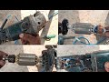 BOSCH 6-100 ANGLE GRINDER machine. repair armature change