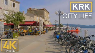 4K Virtual Walk along Narrow Streets of Krk, Croatia - City Life of the Best European Destinations