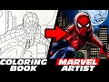 Marvel artist colors a childrens coloring book  spiderman edition