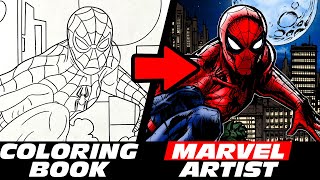MARVEL ARTIST Colors a CHILDREN'S COLORING BOOK?  SPIDER-MAN EDITION!