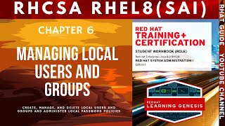 RHCSA RHEL 8 - Managing Local users and groups - SA1 CHAPTER 6 (PART 1) - Hindi Ver.