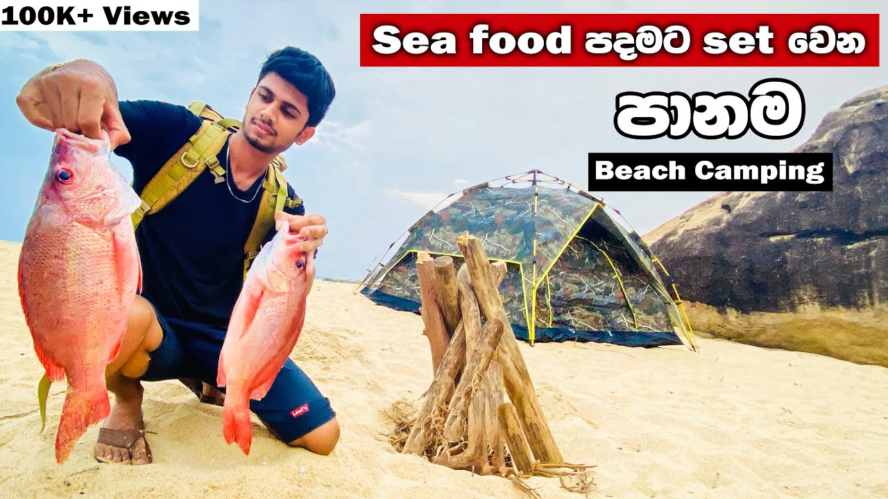 Panama Beach Camping | Arugambay | Srilanka | Making Fish BBQ & Bread pizza | ASMR 🇱🇰