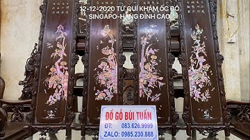 TRANH TỨ QUÍ-KHẢM ỐC SINGAPO-GỖ GỤ-0836269999-0985230888(ĐỒ GỖ CŨ BÙI TUẤN)12-12-2020