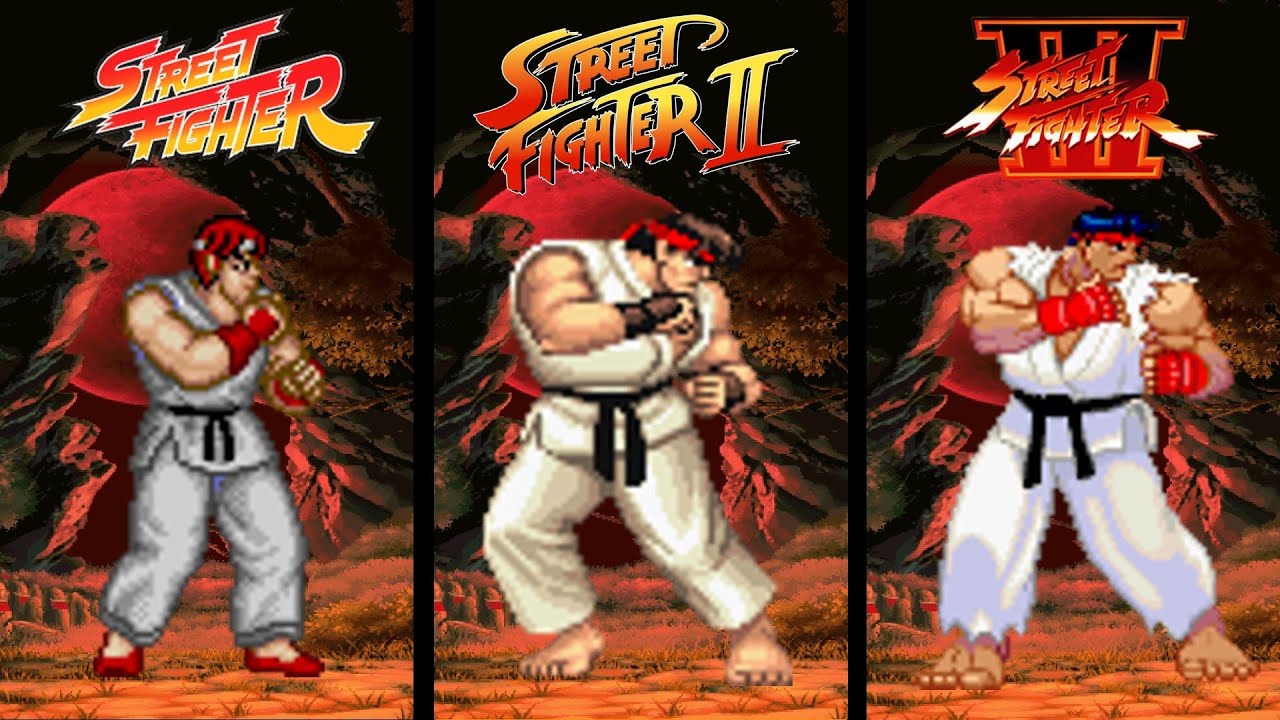 Evolution of Ryu Sprites (Street Fighter 1-3) 