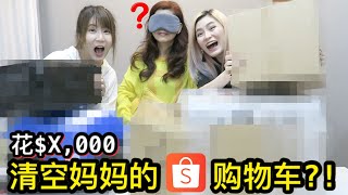 姐妹两花新币$X,000清空妈妈的Shopee购物车?!!