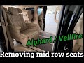 Alphard / VellFire GGH20 ANH20 - Removing mid row seats