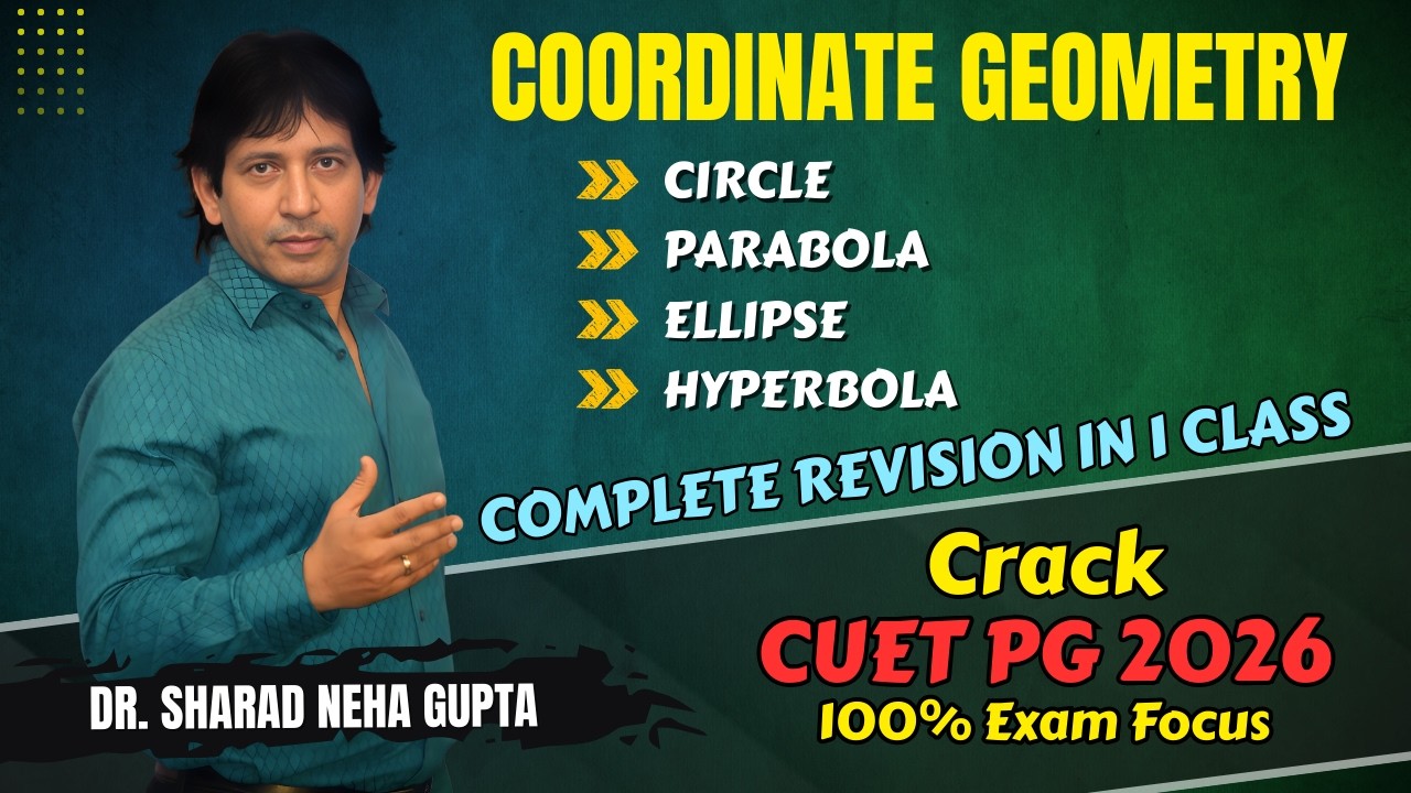 Coordinate Geometry 2 Revision in 1 Class 🔥 | #2D #impetusgurukul #cuetpg2026
