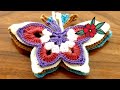 كروشيه فراشة  🦋 -crochet Butterfly  قناة كشكول بسمة