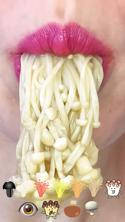 asmr ENOKI MUSHROOMS🍄 EMOJI FOOD COMPILATION🤩 satisfying eating sounds mukbang 먹방