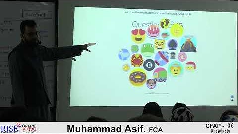 CFAP 06 || Muhammad Asif, FCA || Lecture 03