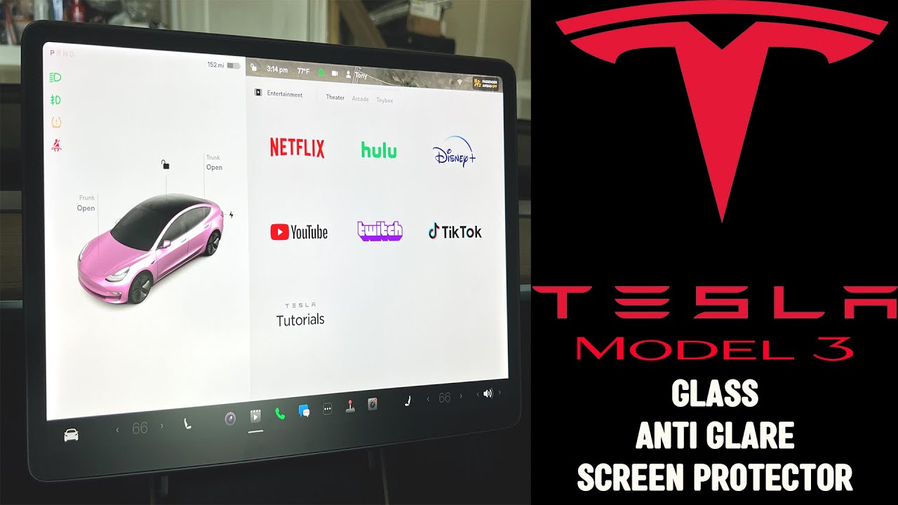 Tesla Model 3 Anti-glare Glass Screen Protector - Install & Review 