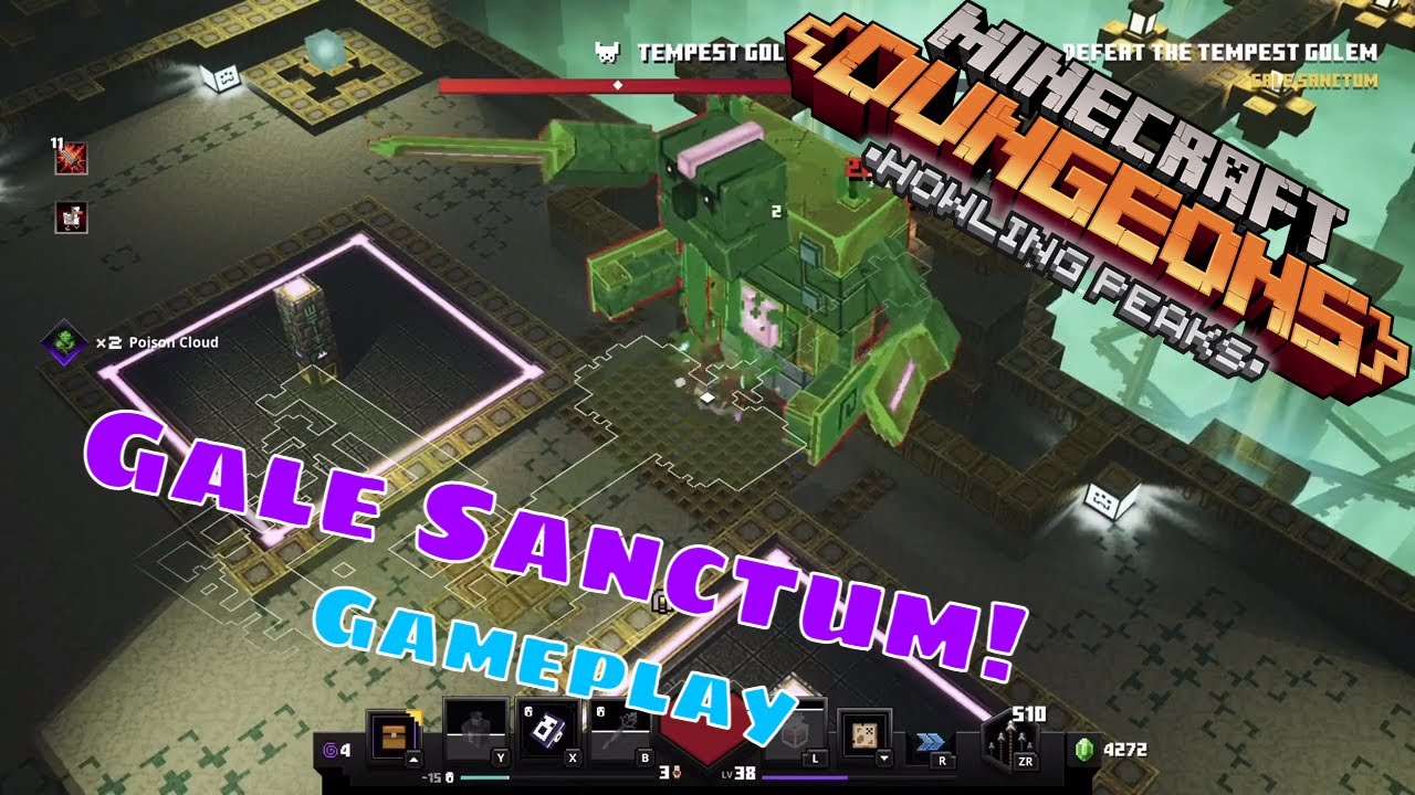 Howling Peaks Gale Sanctum Gameplay! Minecraft Dungeons Level! YouTube