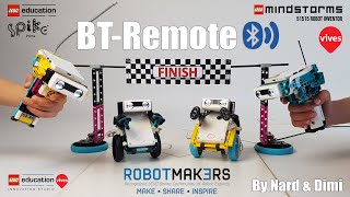 BT-Remote, Remote control your LEGO Spike Prime &amp; Robot Inventor self-uprighting balancing robots.