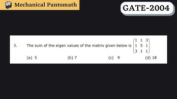 Q-3 | GATE Mechanical-2004 Solved Paper | GATE Mechanical Previous Year Question Solution