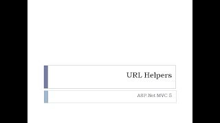36 - URL Helpers Profile