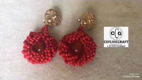 Doughnut beaded brooch/ earrings diy/ tutorial
